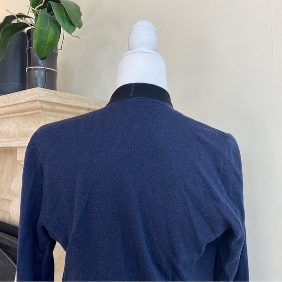 Eileen Fisher Navy Blue And Black Open Front Cardigan Sweater Jacket XS - Picture 8 of 10